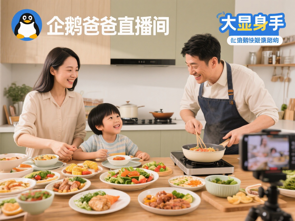 周末厨师上线 五分钟给娃做一顿大餐!爸爸下厨 企鹅爸爸直播间 让繁忙的父母在周末为孩子准备一顿美味又健